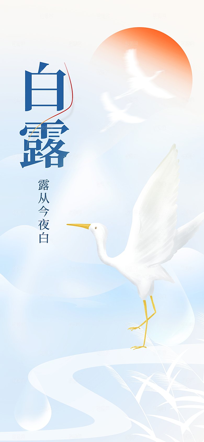 二十四节气白露海报