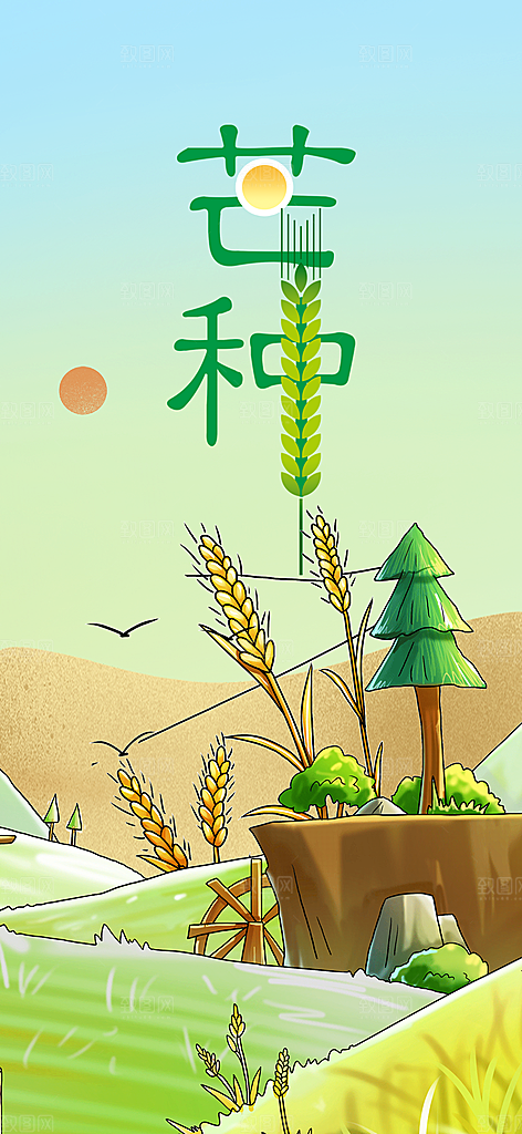 传统芒种二十四节气海报