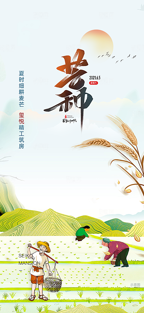 芒种二十四节气海报