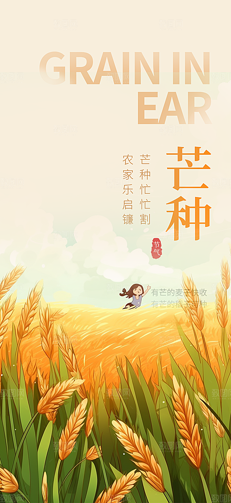 传统芒种二十四节气海报