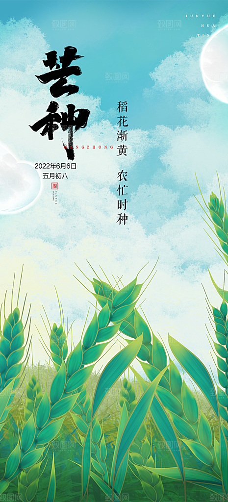 传统芒种二十四节气海报