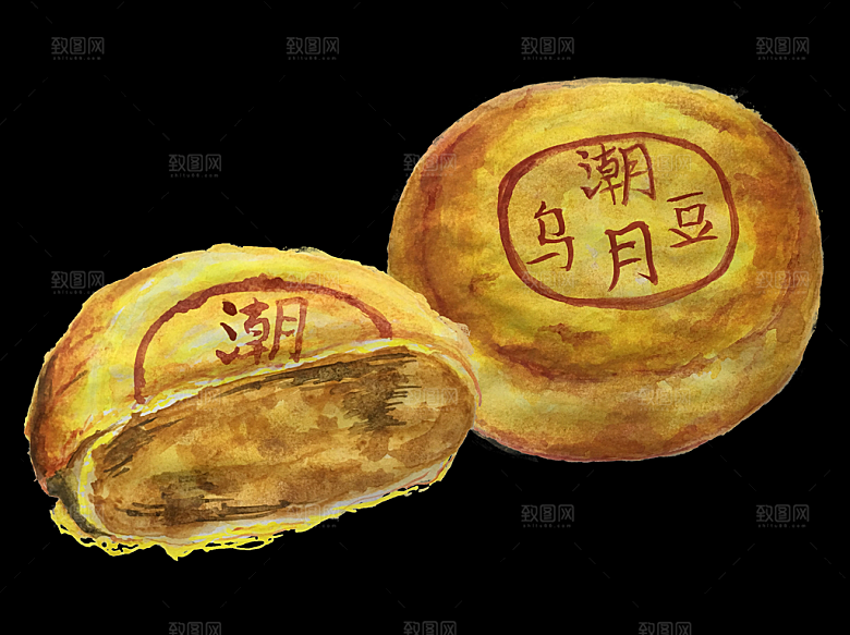 中国风中秋节插画装饰素材