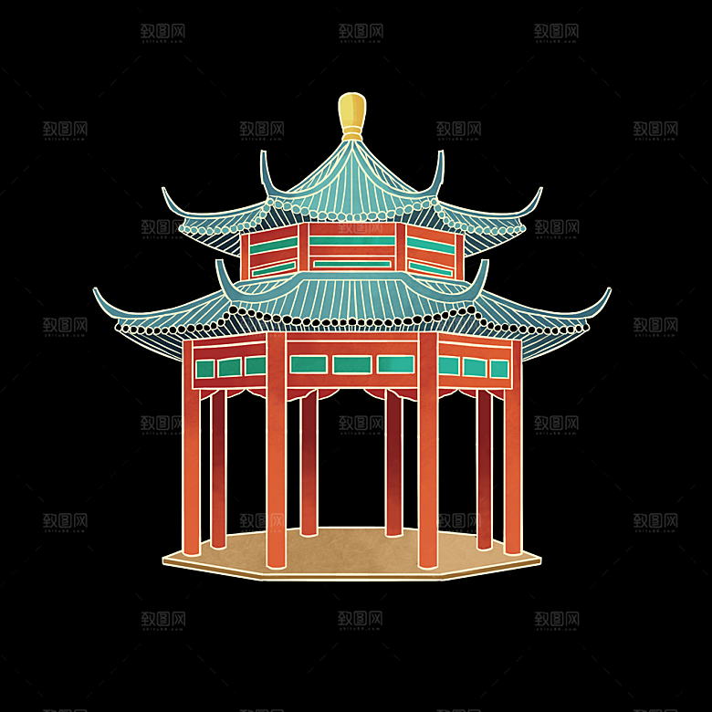 中国风中秋节插画装饰素材