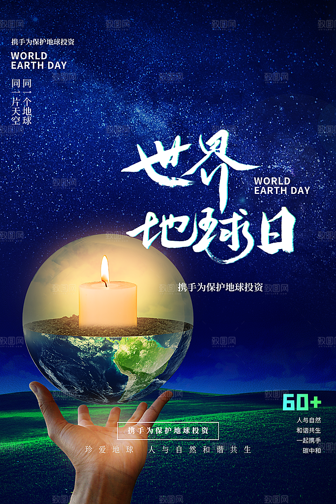 世界地球日公益宣传海报