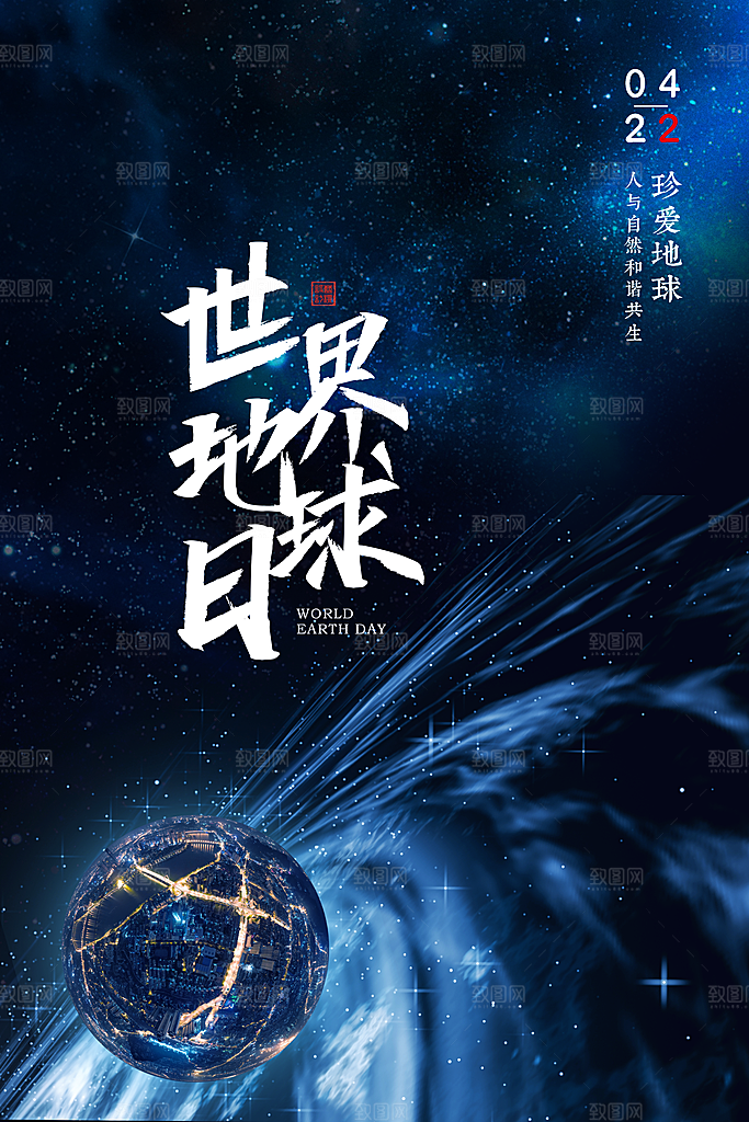世界地球日公益宣传海报