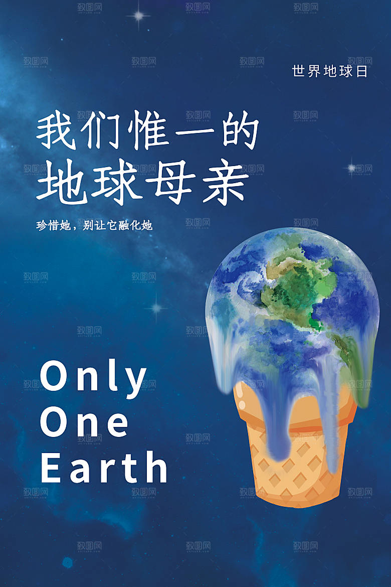 世界地球日公益宣传海报