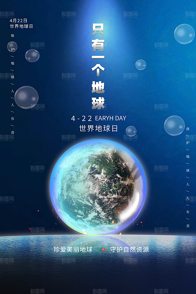 世界地球日公益宣传海报