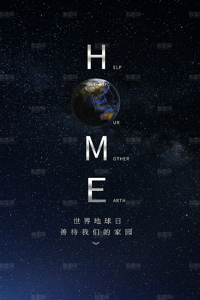 世界地球日公益宣传海报