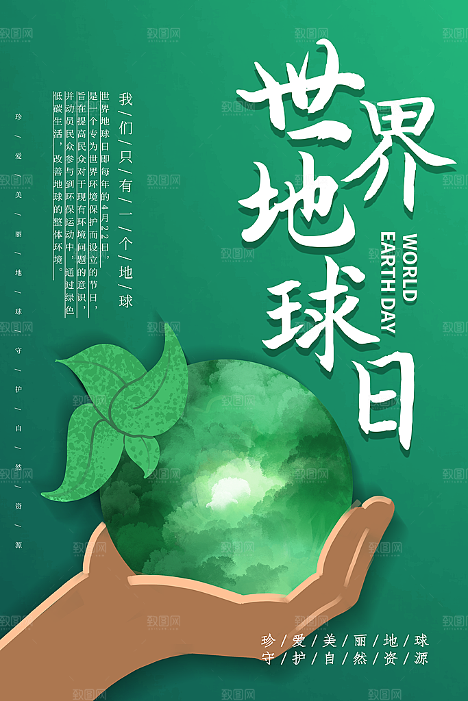 世界地球日公益宣传海报