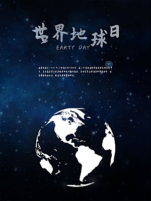 世界地球日公益宣传海报