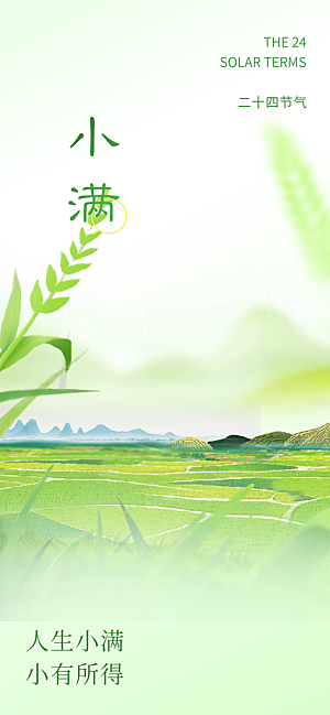 传统小满二十四节气海报