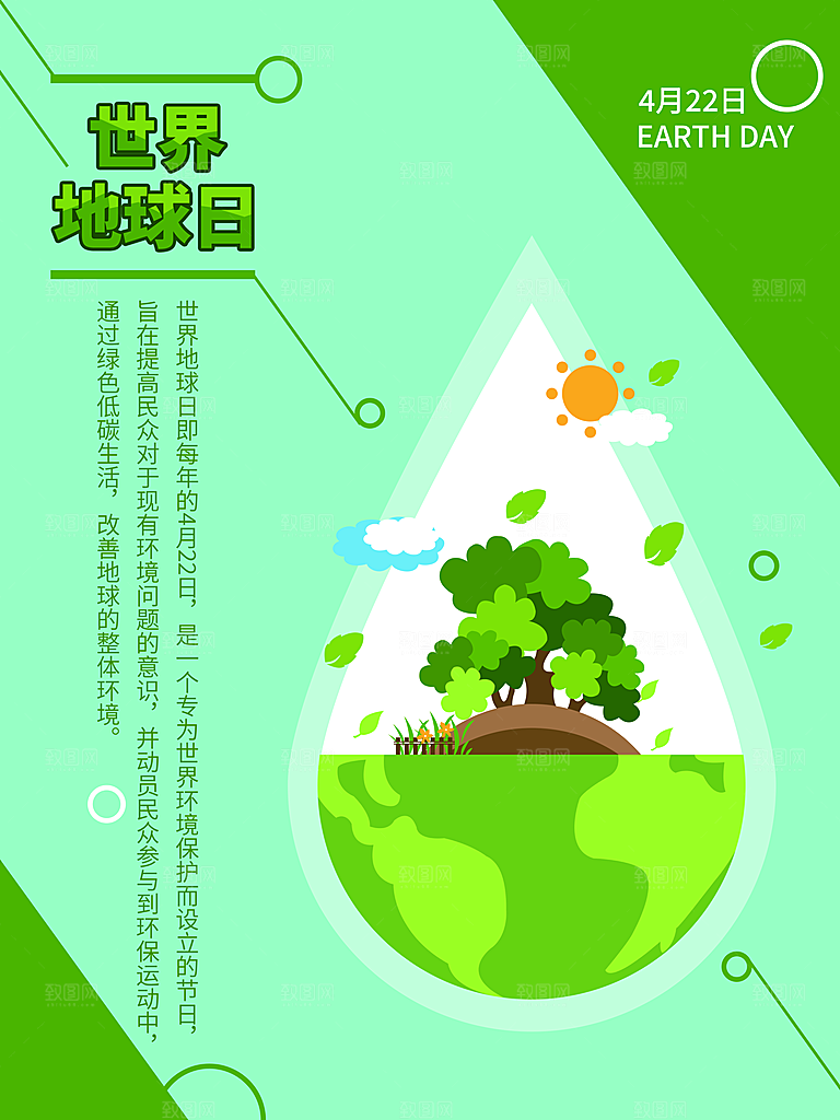 世界地球日公益宣传海报
