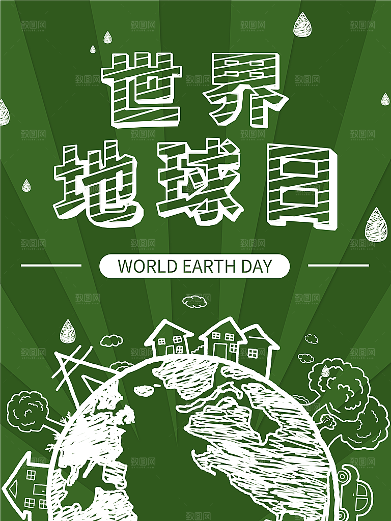 世界地球日公益宣传海报