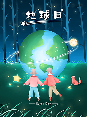 世界地球日公益宣传海报