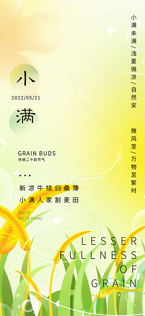 小满二十四节气海报