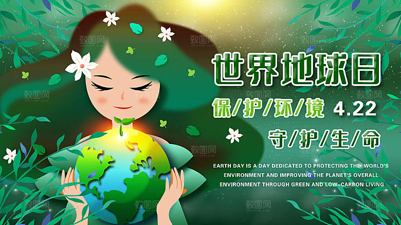 世界地球日公益宣传海报