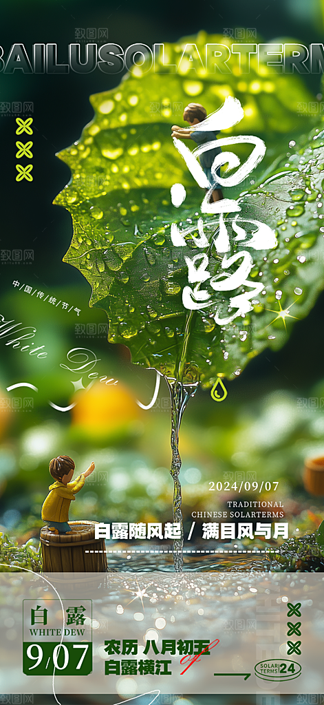 白露二十四节气海报
