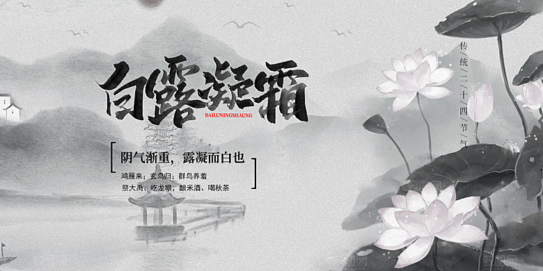 白露二十四节气展板
