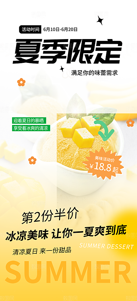 美味美食蛋糕甜点海报