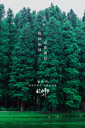 传统节日植树节海报模版
