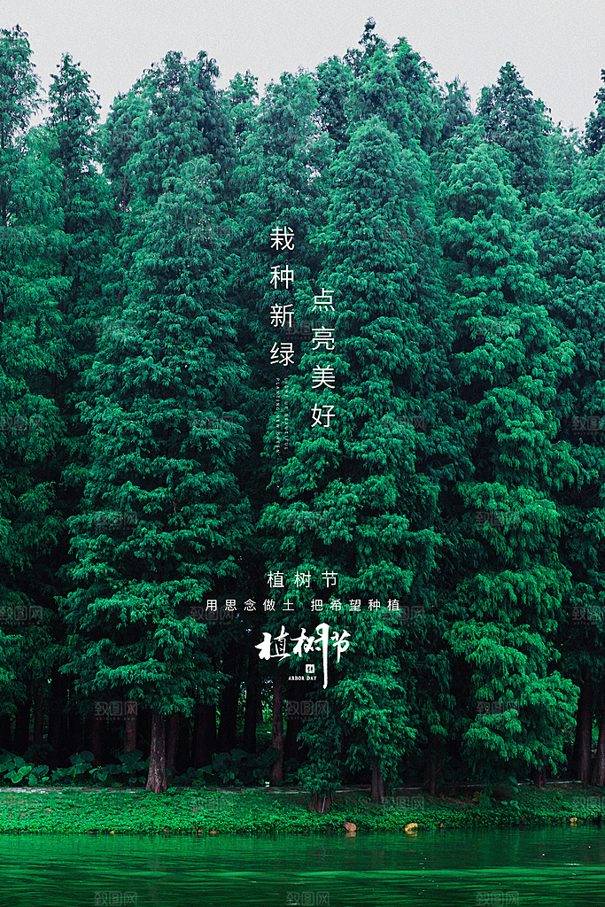 传统节日植树节海报模版