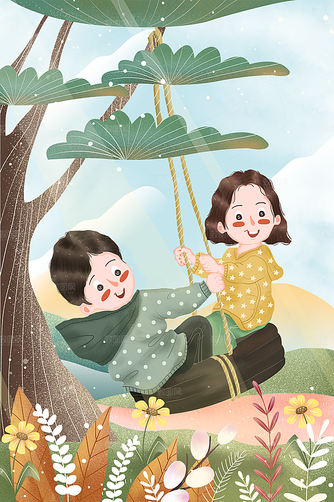 六一儿童节节日插画海报