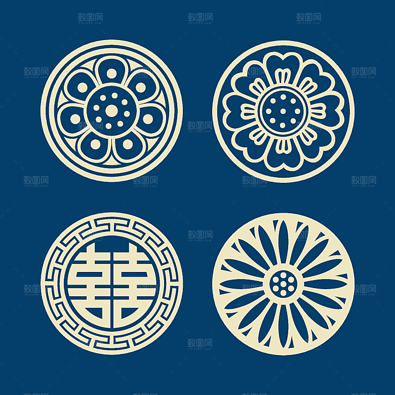 中国风中式边框免扣元素