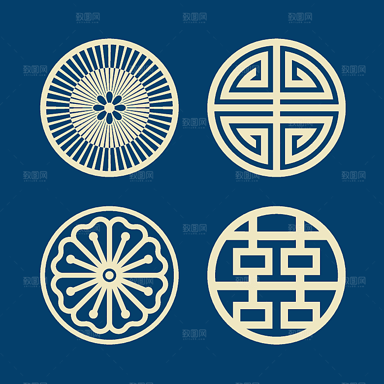 中国风中式边框免扣元素
