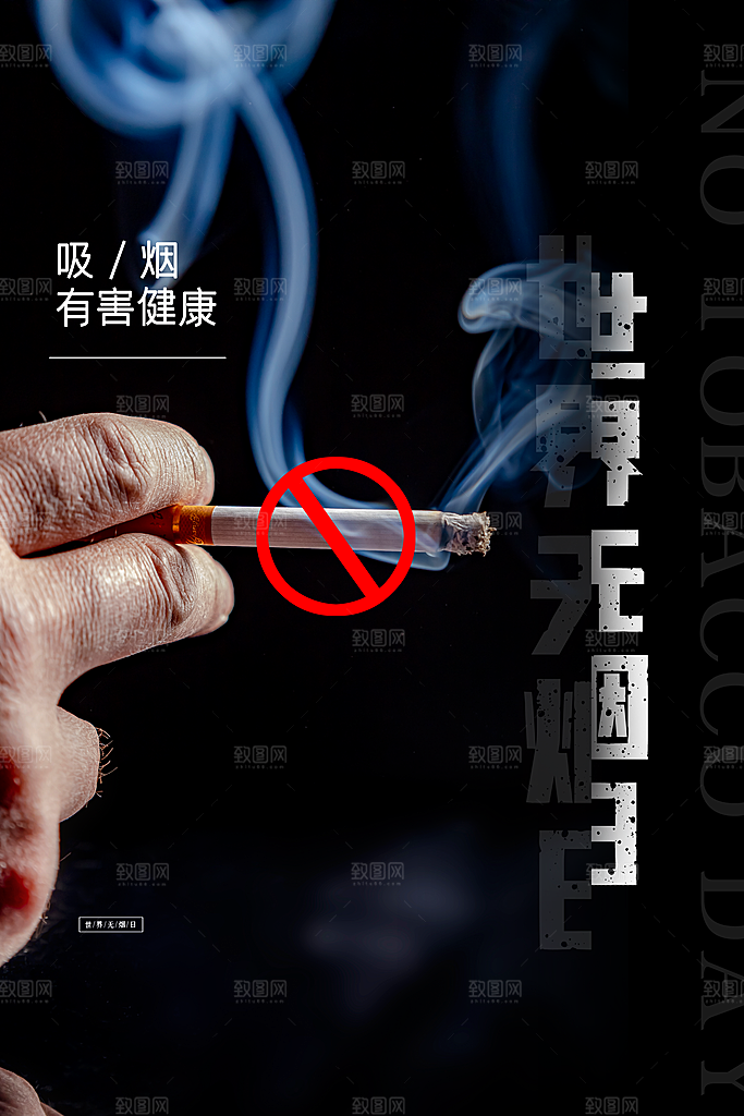 世界无烟日禁止吸烟公益广告宣传海报