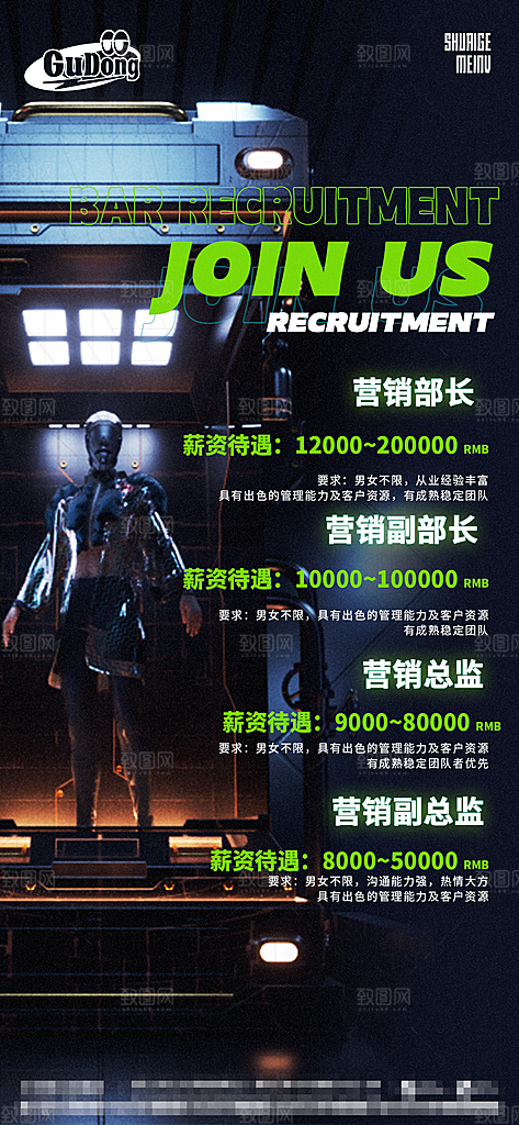 潮流时尚现代赛博朋克宣传海报