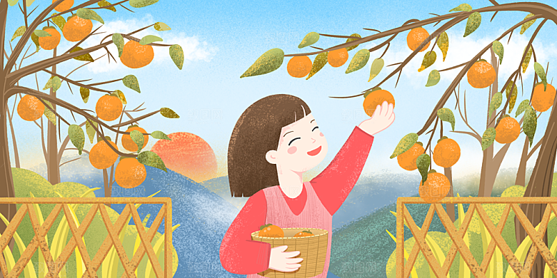 寒露中国传统节日二十四节气宣传插画海报