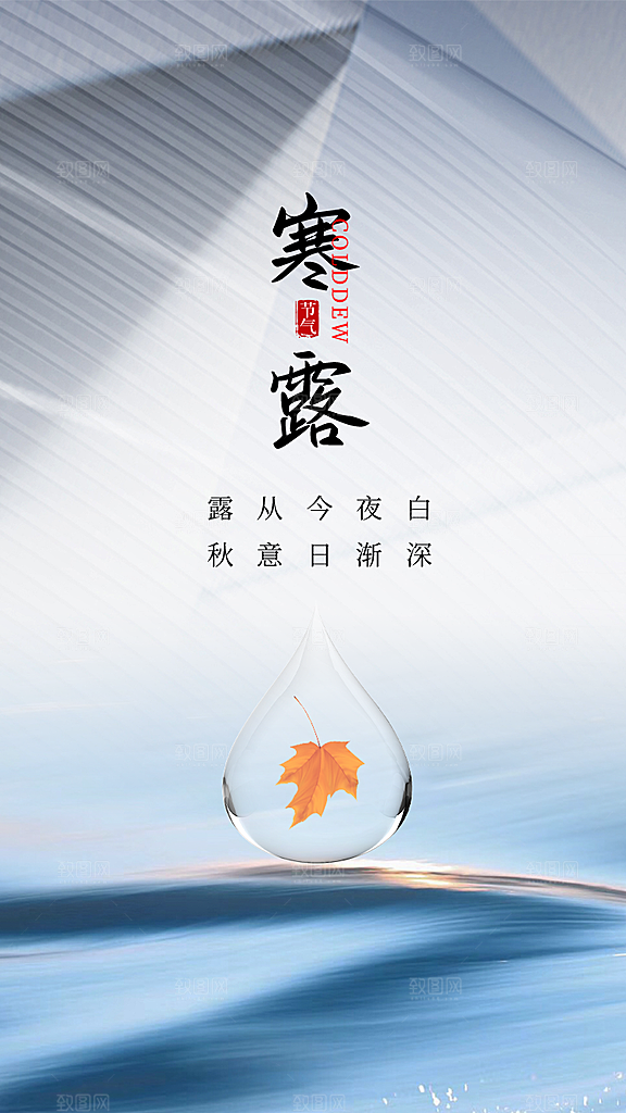 传统节气寒露海报模板