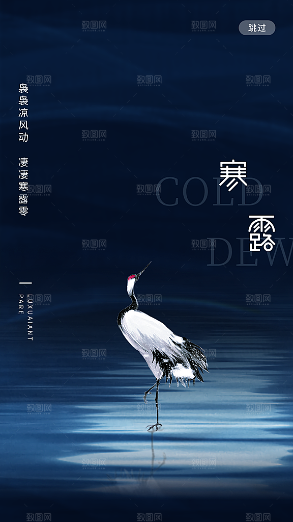 简约大气寒露节气海报