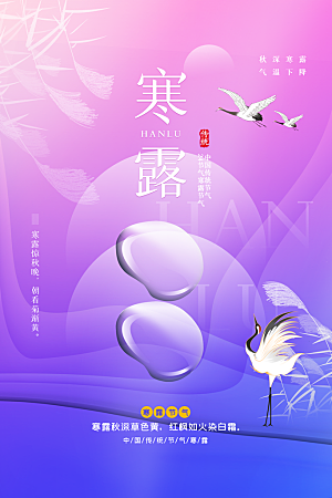 传统节气寒露海报模板