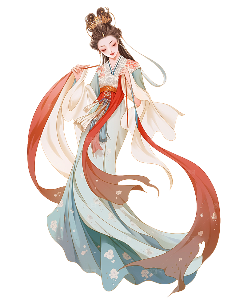中秋节嫦娥奔月插画元素