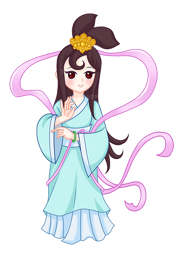 中秋节嫦娥奔月插画元素