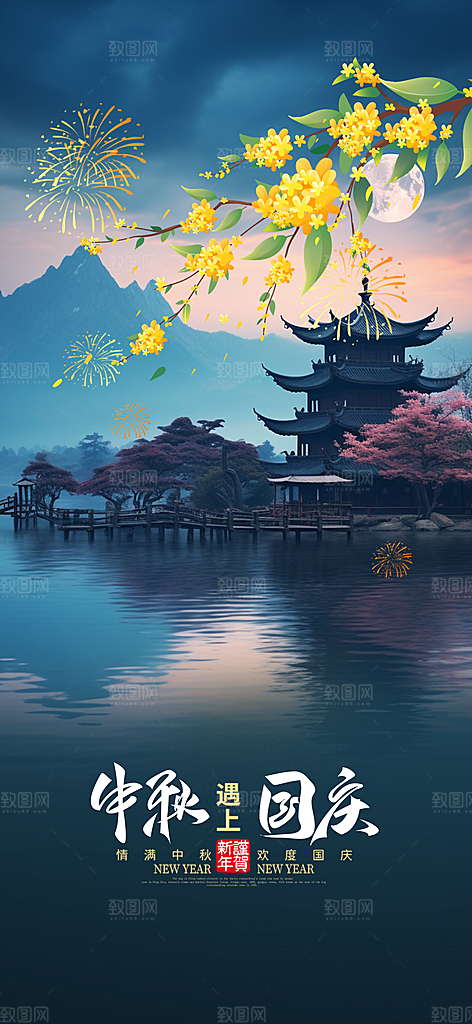 传统节日中秋节活动宣传海报