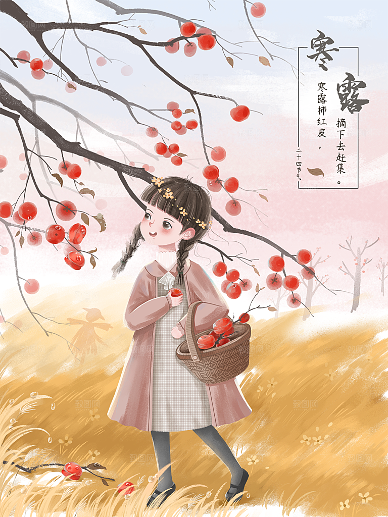 传统节气寒露海报模板