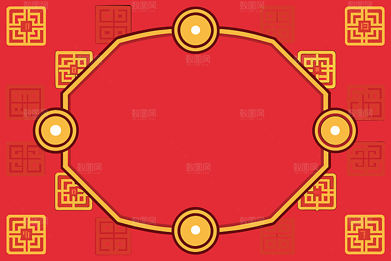 2025新年春节蛇年海报背景插画模板