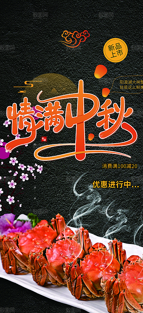 庆祝活动中秋节宣传海报