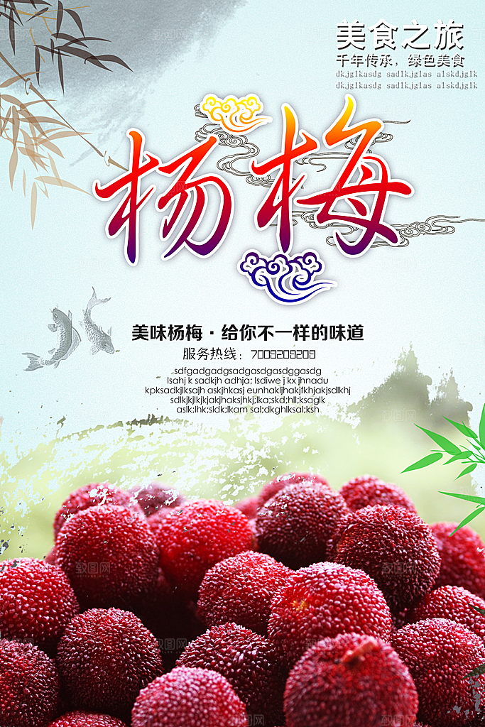 杨梅宣传海报设计素材
