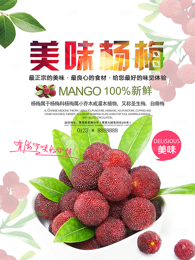 杨梅宣传海报设计素材