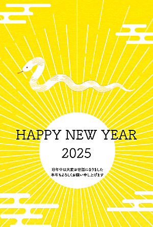 2025蛇年新年卡通插画海报背景