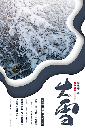 传统节气大雪海报模板
