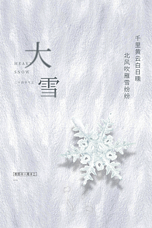 传统节气大雪海报模板