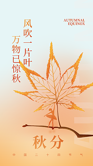 传统节日秋分海报