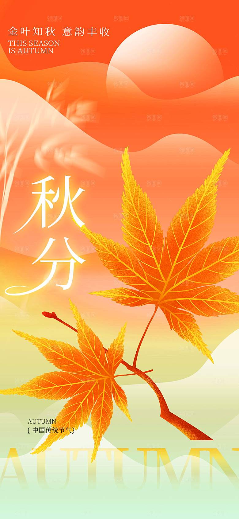 传统节日秋分海报