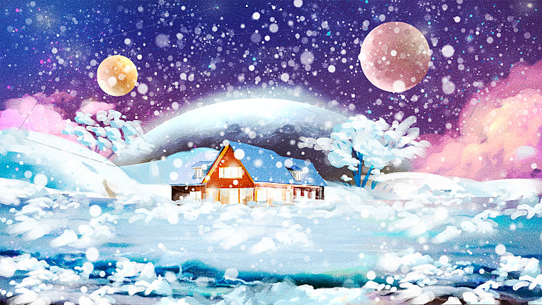 传统节气大雪海报模板