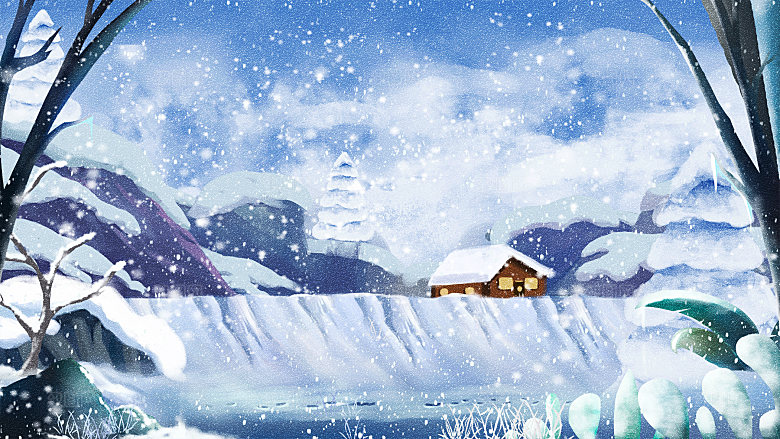 传统节气大雪海报模板