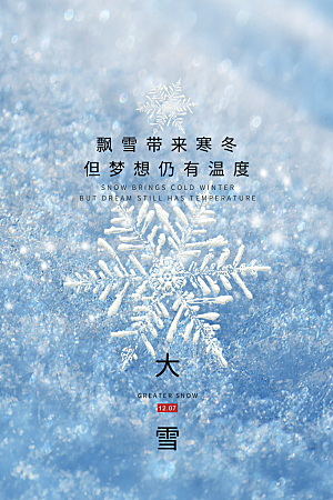 传统节气大雪海报模板